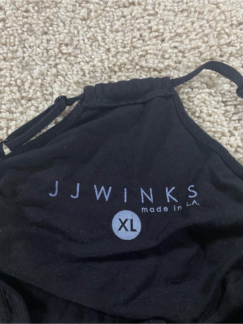 JJ Winks Lounge Black XL Blouse Top Casual Soft - Picture 3 of 4